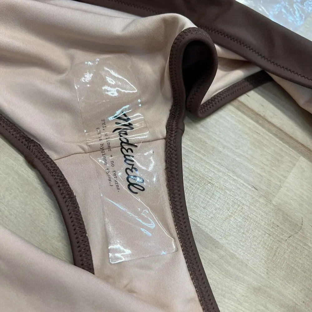 Madewell Classic Second Wave‎ Brown Bikini Bottoms XXL